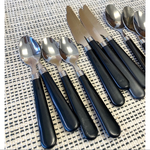Vintage GIBSON Everyday Black Flatware 15PCS Set - Picture 3 of 4